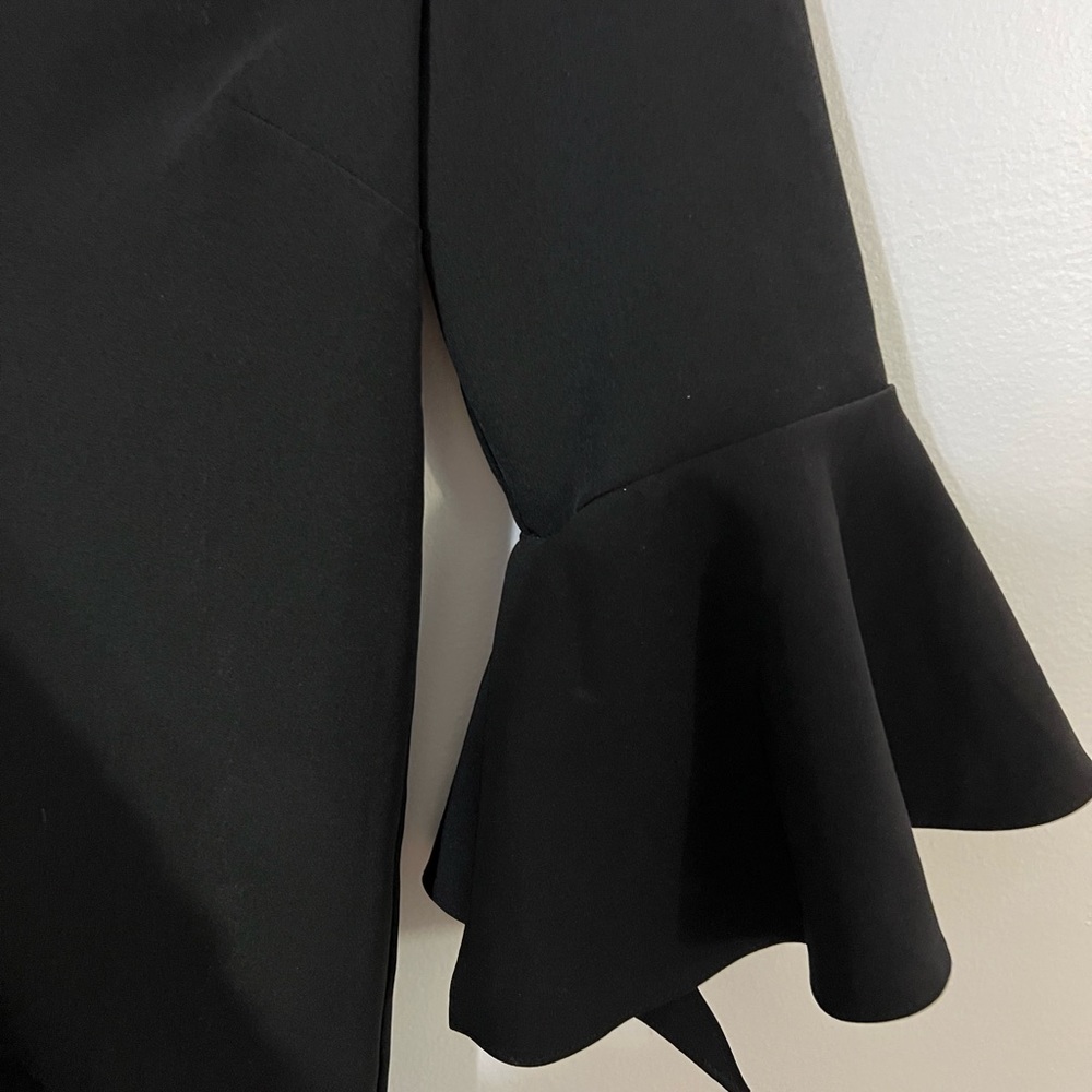 Miss Selfridge size 4 black sheath dress will bell sleeves